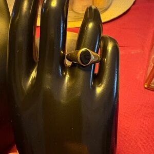 Elegant Black Onyx and Gold Ring